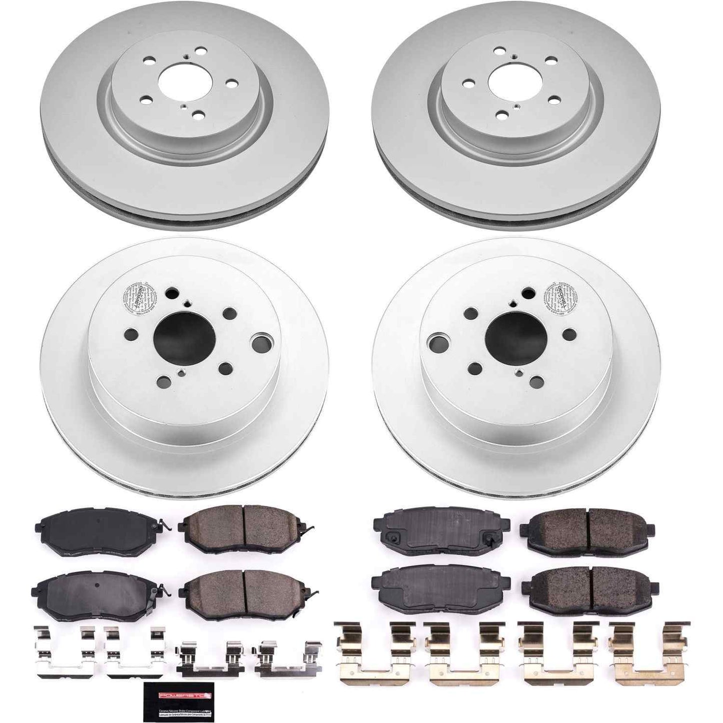 PowerStop Power Stop 14-18 Subaru Forester Front & Rear Z17 Evolution Geomet Coated Brake Kit CRK6931