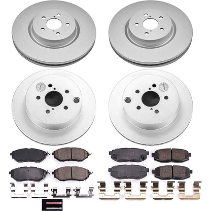 PowerStop Power Stop 14-18 Subaru Forester Front & Rear Z17 Evolution Geomet Coated Brake Kit CRK6931