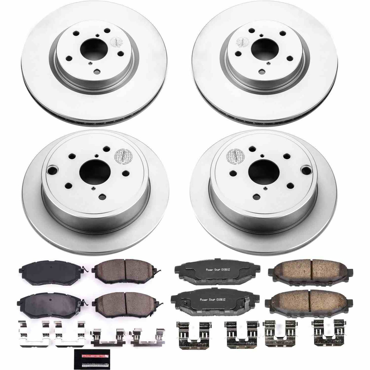 PowerStop Power Stop 15-19 Subaru WRX Front & Rear Z17 Evolution Geomet Coated Brake Kit CRK6932