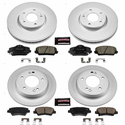 PowerStop Power Stop 14-17 Kia Forte5 Front & Rear Z17 Evolution Geomet Coated Brake Kit CRK6934
