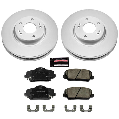PowerStop Power Stop 14-17 Kia Forte5 Front Z17 Evolution Geomet Coated Brake Kit CRK6935