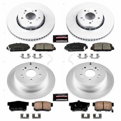 PowerStop Power Stop 13-18 Acura RDX Front & Rear Z17 Evolution Geomet Coated Brake Kit CRK6939