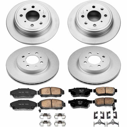 PowerStop Power Stop 94-01 Acura Integra Front & Rear Z17 Evolution Geomet Coated Brake Kit CRK693
