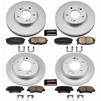 PowerStop Power Stop 14-16 Kia Soul Front & Rear Z17 Evolution Geomet Coated Brake Kit CRK6945