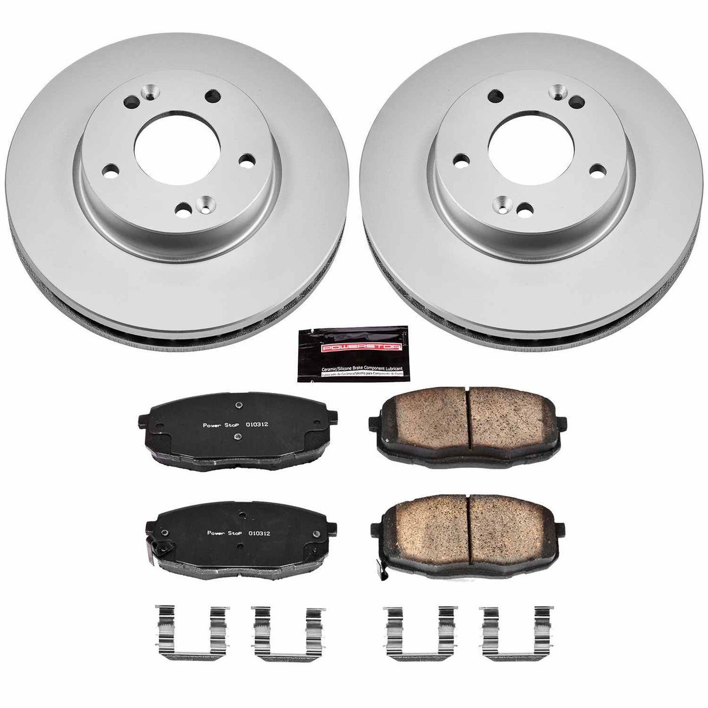 PowerStop Power Stop 14-16 Kia Soul Front Z17 Evolution Geomet Coated Brake Kit CRK6946