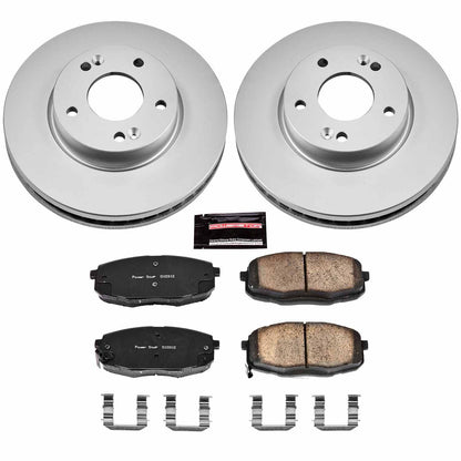 PowerStop Power Stop 14-16 Kia Soul Front Z17 Evolution Geomet Coated Brake Kit CRK6946