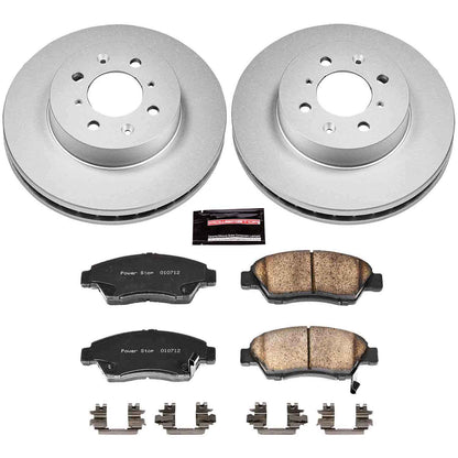 PowerStop Power Stop 93-95 Honda Civic Front Z17 Evolution Geomet Coated Brake Kit CRK694
