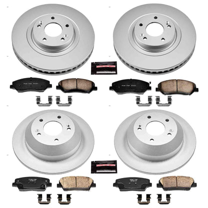 PowerStop Power Stop 13-16 Hyundai Santa Fe Front & Rear Z17 Evolution Geomet Coated Brake Kit CRK6950