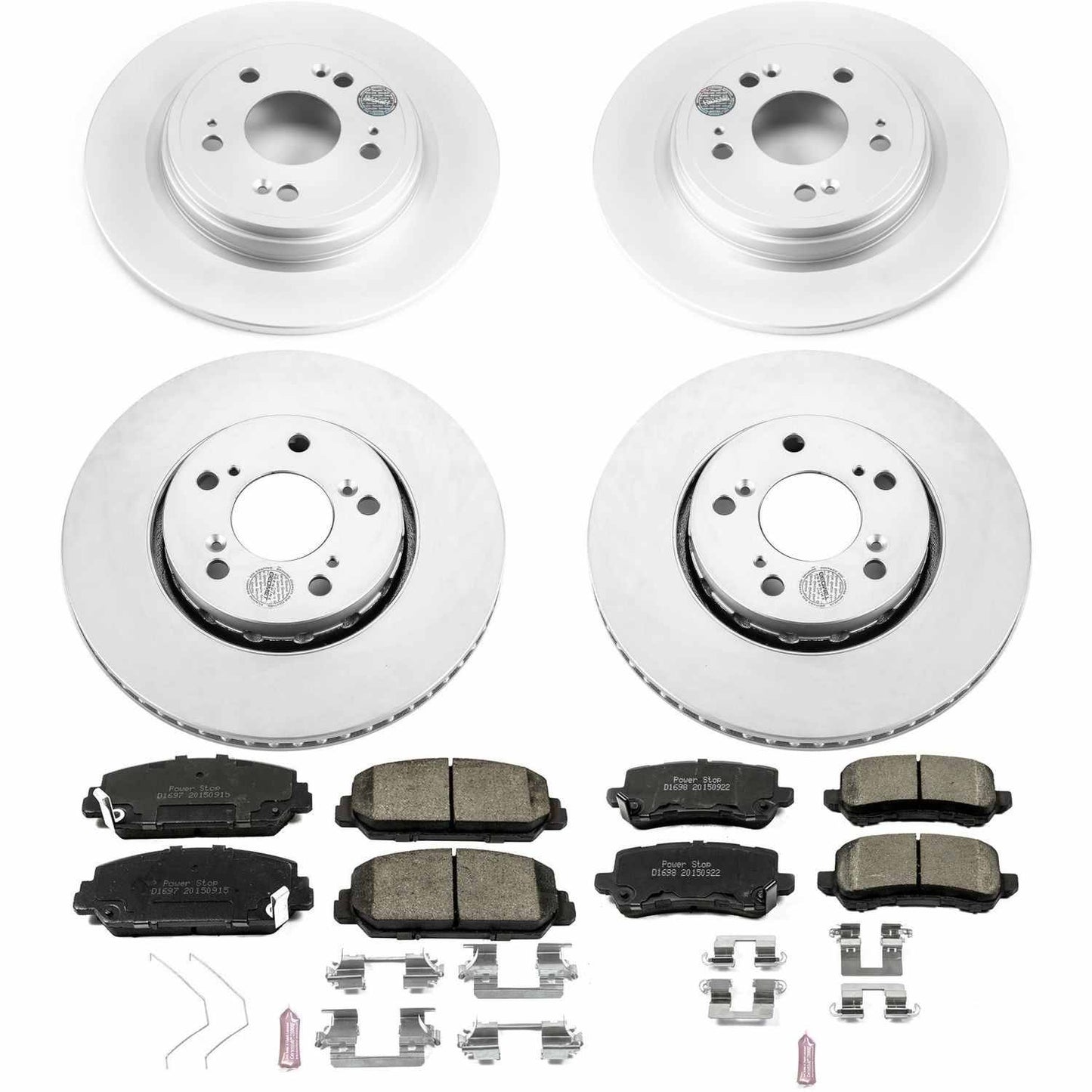 PowerStop Power Stop 14-19 Acura RLX Front & Rear Z17 Evolution Geomet Coated Brake Kit CRK6954