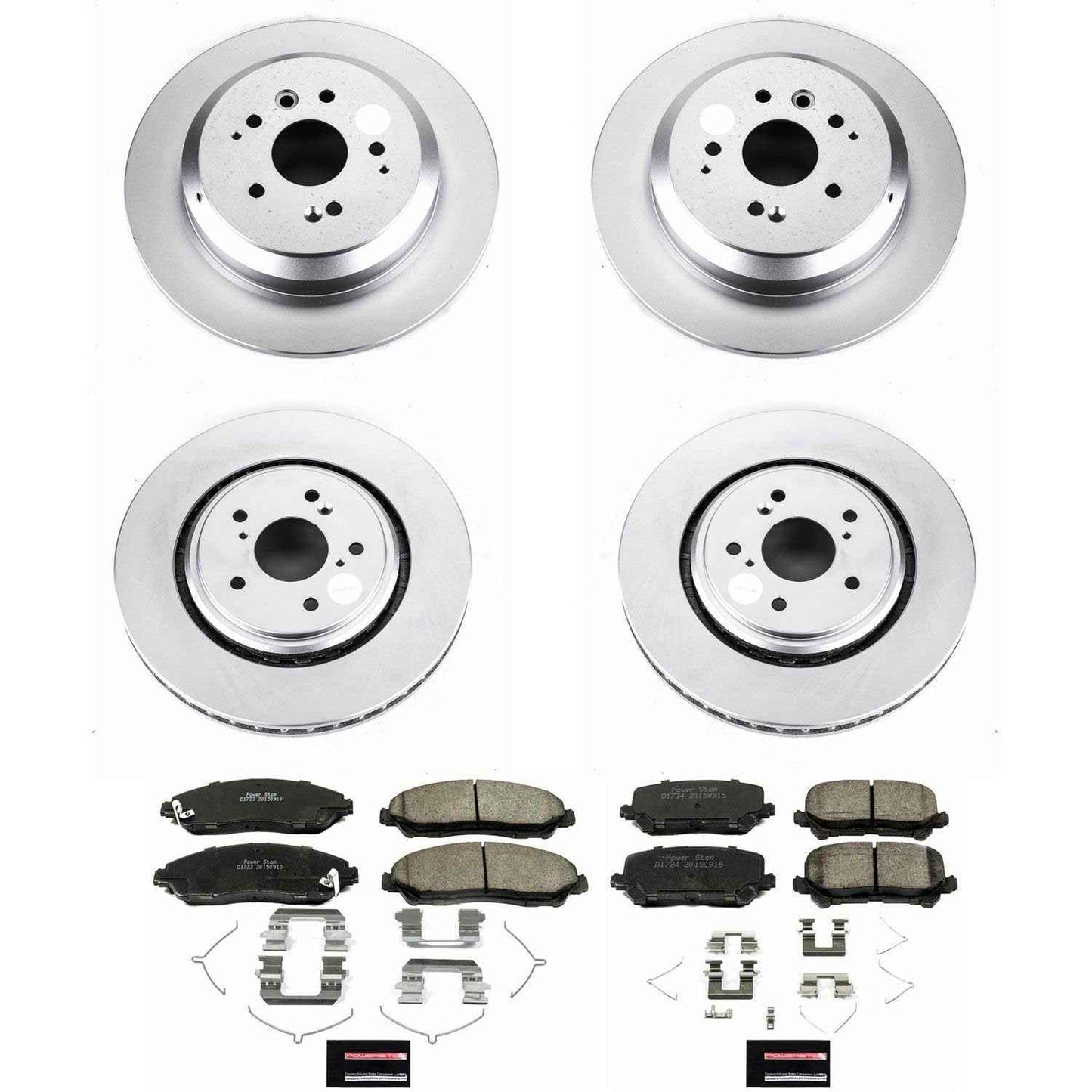 PowerStop Power Stop 14-16 Acura MDX Front & Rear Z17 Evolution Geomet Coated Brake Kit CRK6956
