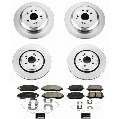 PowerStop Power Stop 14-16 Acura MDX Front & Rear Z17 Evolution Geomet Coated Brake Kit CRK6956