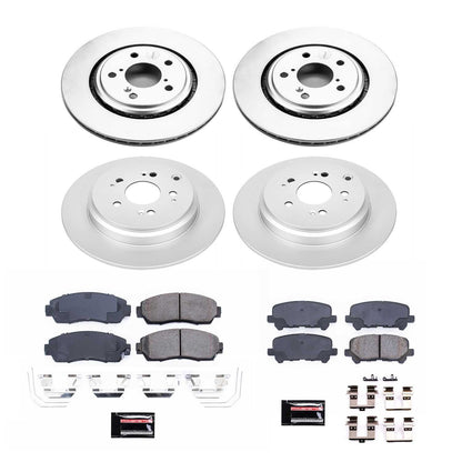 PowerStop Power Stop 15-17 Honda Odyssey Front & Rear Z17 Evolution Geomet Coated Brake Kit CRK6958