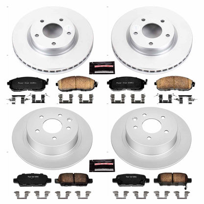 PowerStop Power Stop 13-18 Nissan Sentra Front & Rear Z17 Evolution Geomet Coated Brake Kit CRK6960