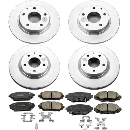 PowerStop Power Stop 14-16 Mazda 3 Front & Rear Z17 Evolution Geomet Coated Brake Kit CRK6970