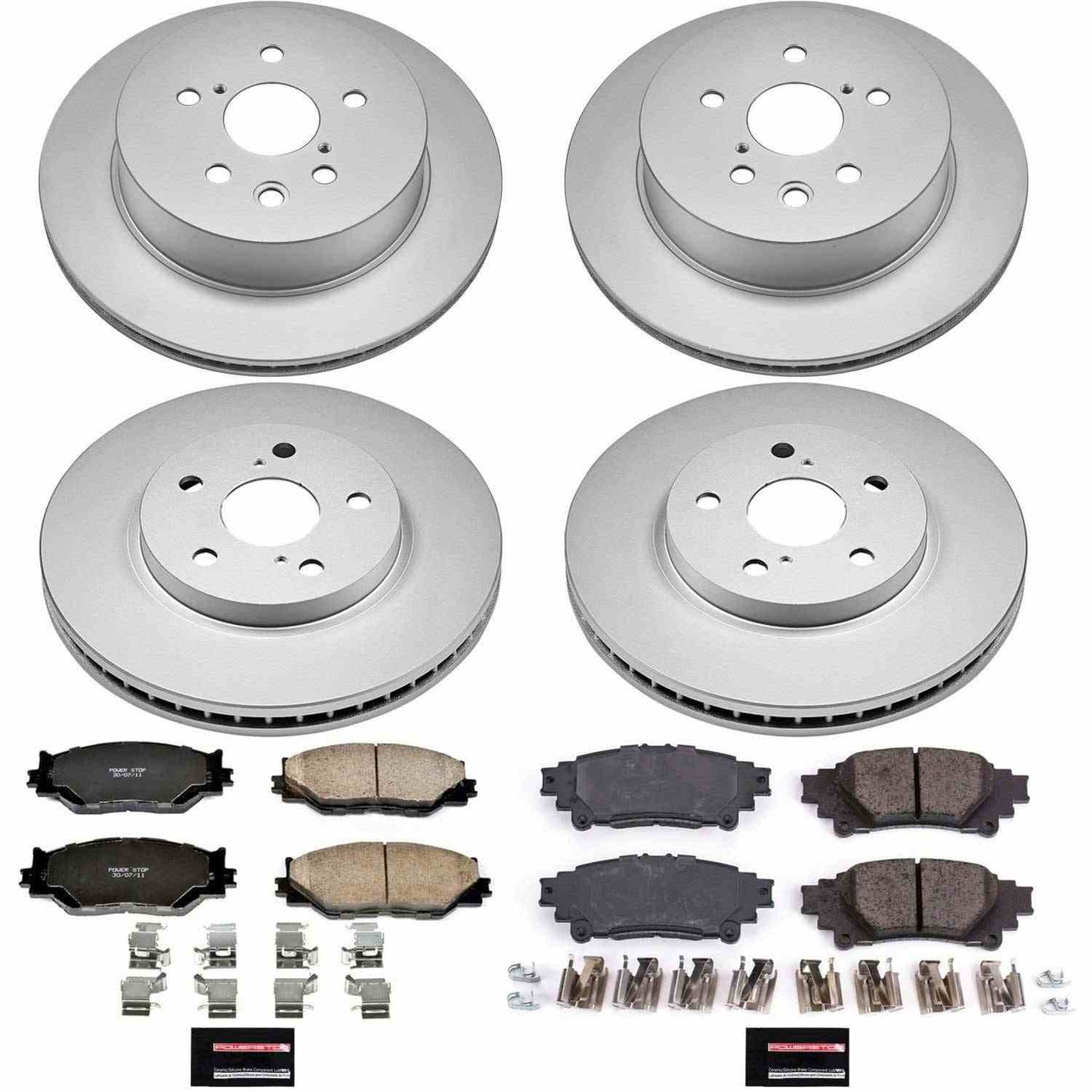 PowerStop Power Stop 14-15 Lexus IS250 Front & Rear Z17 Evolution Geomet Coated Brake Kit CRK6987