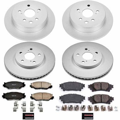 PowerStop Power Stop 14-15 Lexus IS250 Front & Rear Z17 Evolution Geomet Coated Brake Kit CRK6988