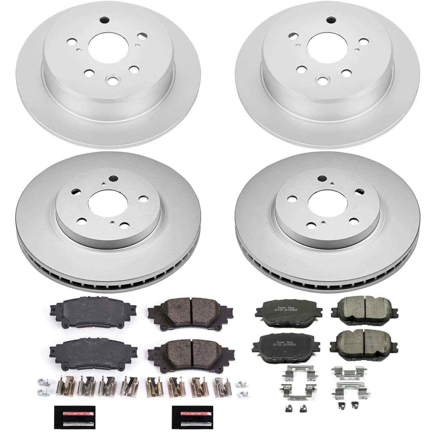 PowerStop Power Stop 14-15 Lexus IS250 Front & Rear Z17 Evolution Geomet Coated Brake Kit CRK6989
