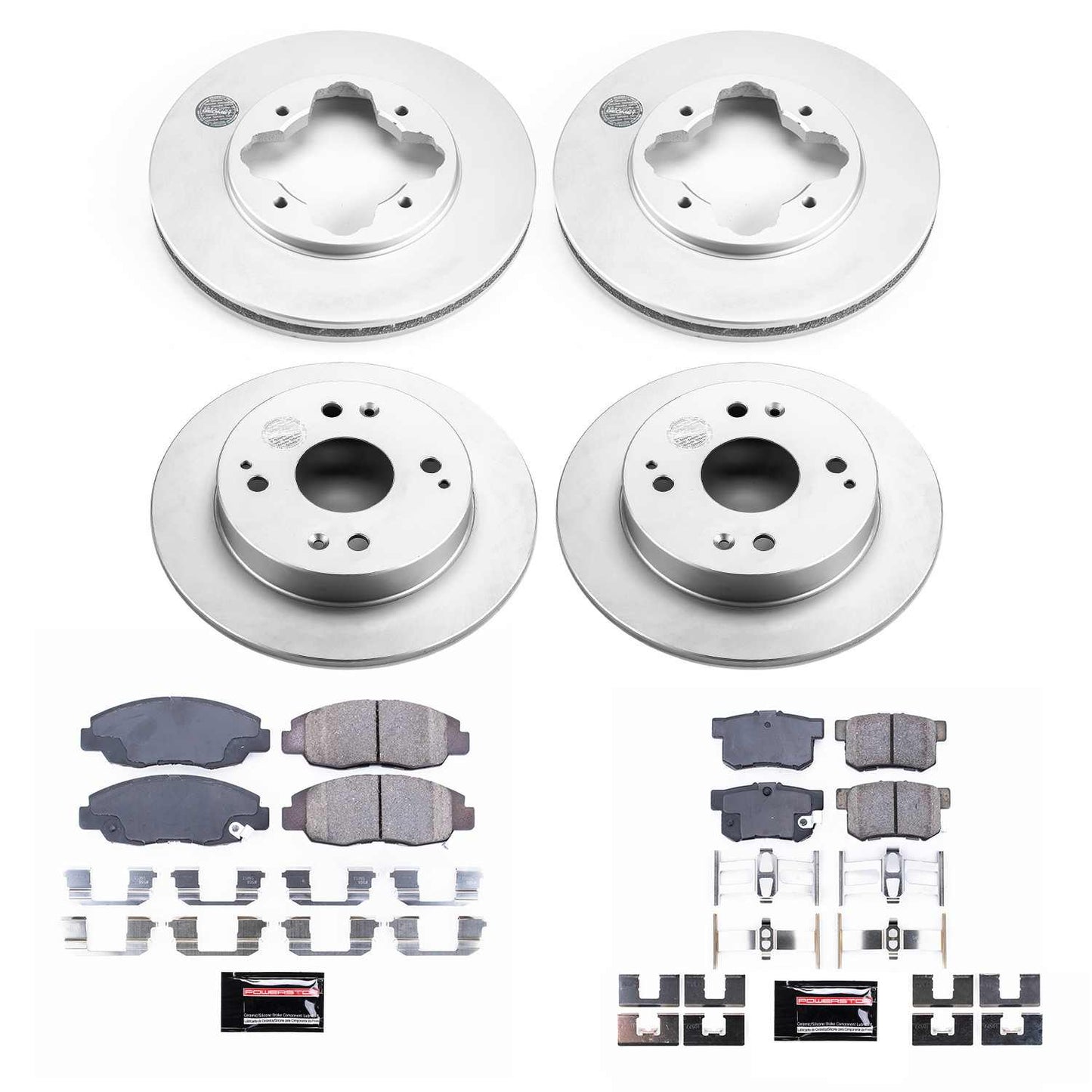 PowerStop Power Stop 1997 Acura CL Front & Rear Z17 Evolution Geomet Coated Brake Kit CRK698