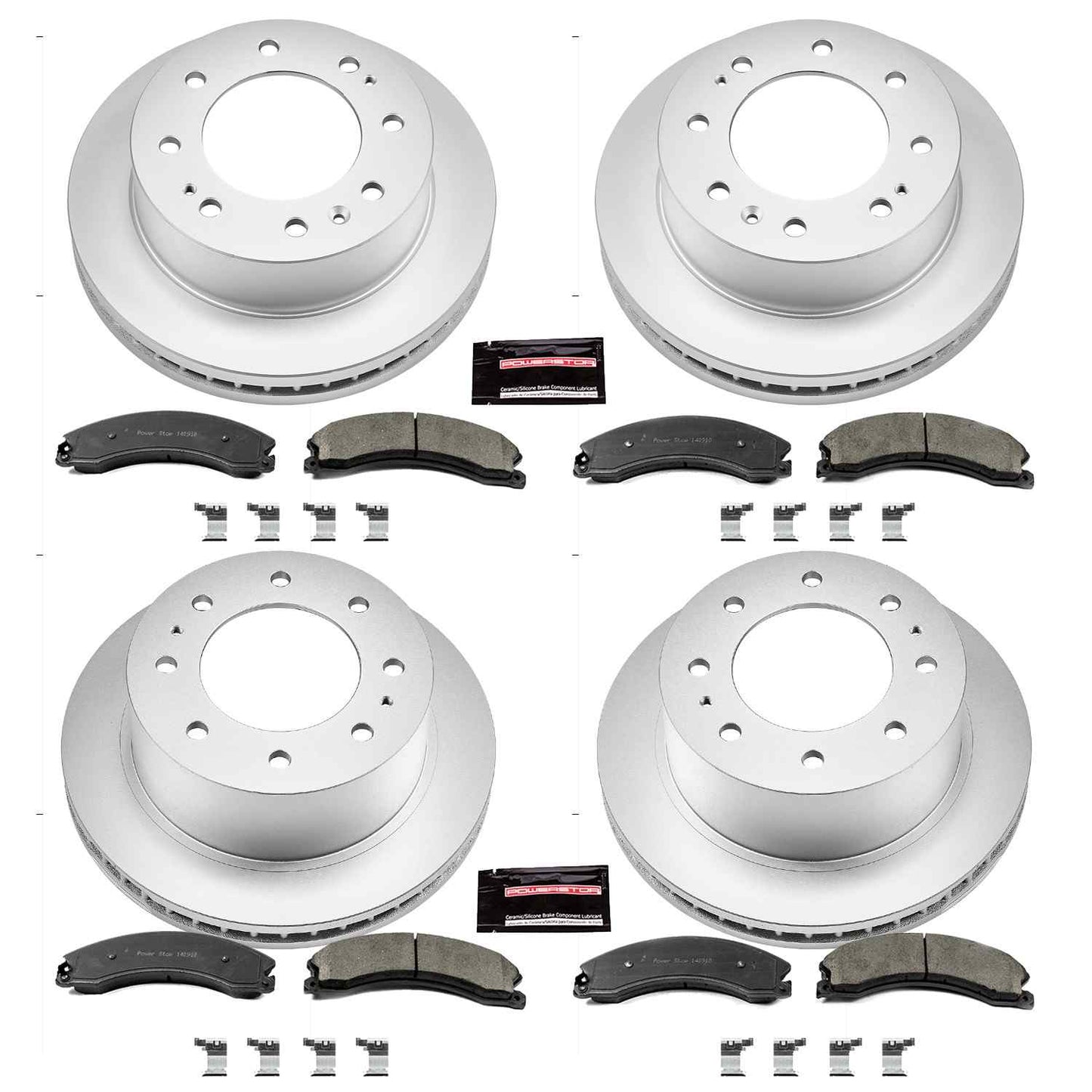 PowerStop Power Stop 15-19 Chevrolet Silverado 2500 HD Front & Rear Z17 Evolution Geomet Coated Brake Kit CRK6992
