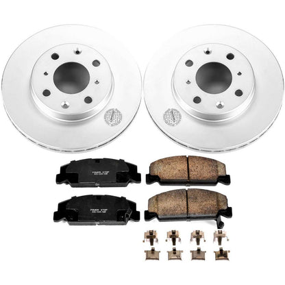 PowerStop Power Stop 90-00 Honda Civic Front Z17 Evolution Geomet Coated Brake Kit CRK699