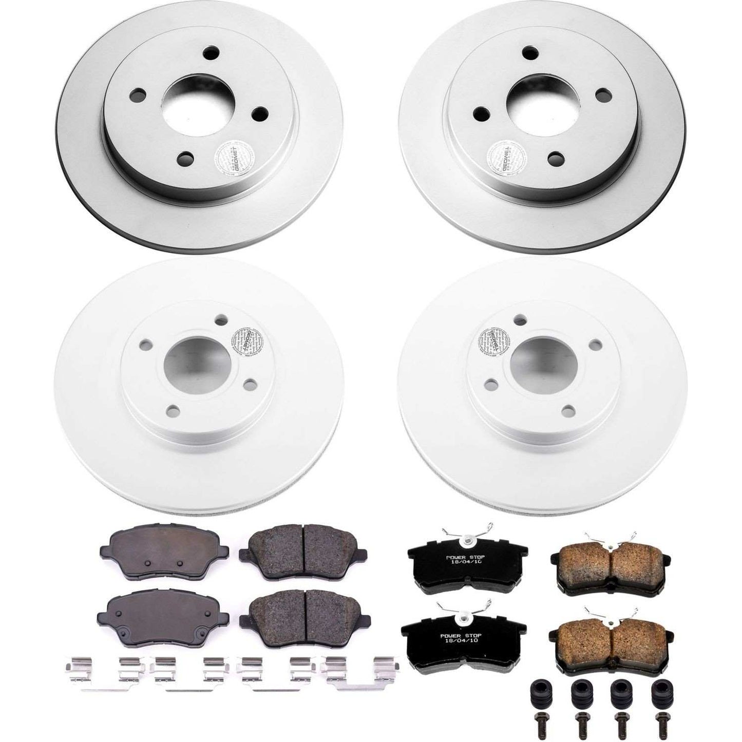 PowerStop Power Stop 14-19 Ford Fiesta Front & Rear Z17 Evolution Geomet Coated Brake Kit CRK7002