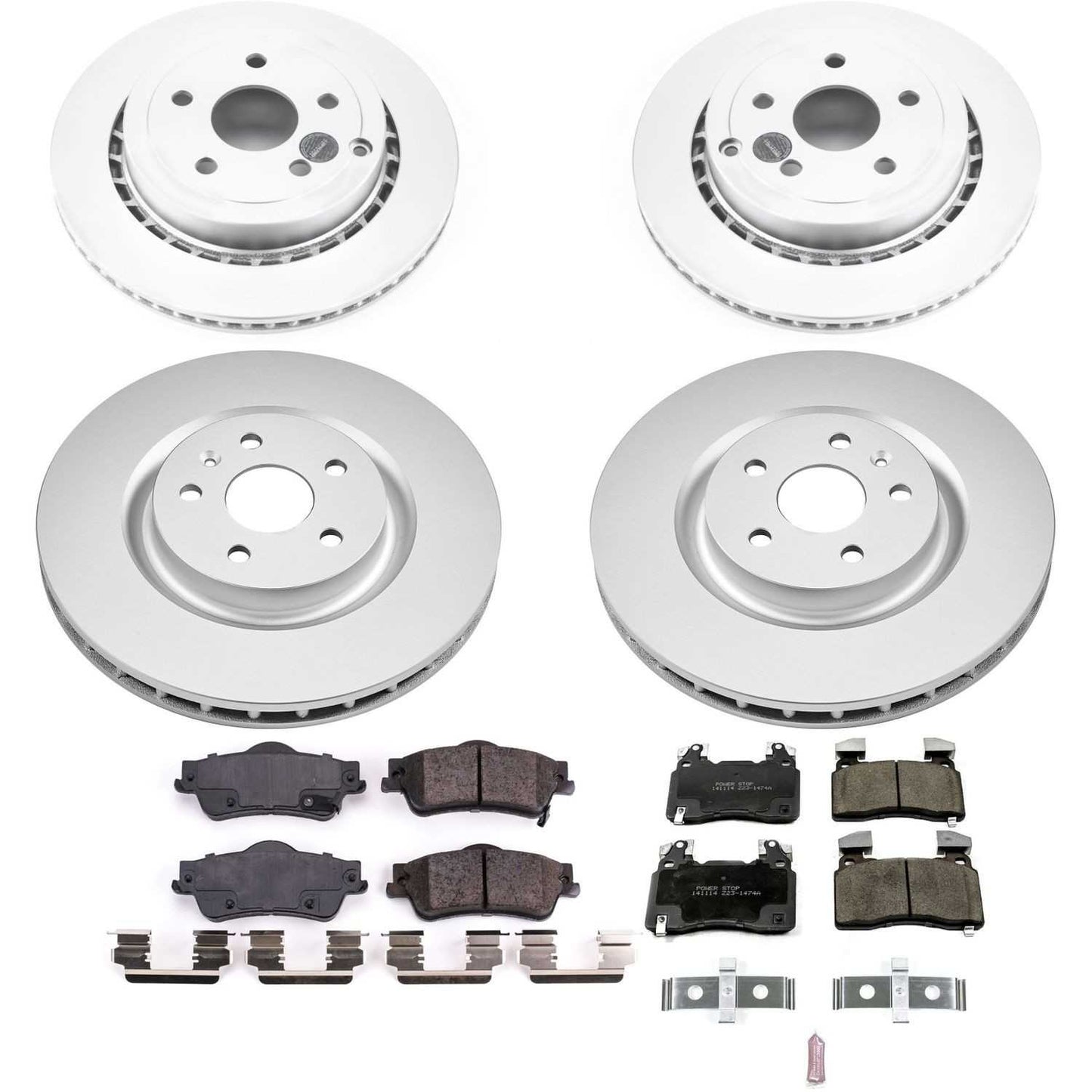PowerStop Power Stop 2014 Chevrolet SS Front & Rear Z17 Evolution Geomet Coated Brake Kit CRK7005