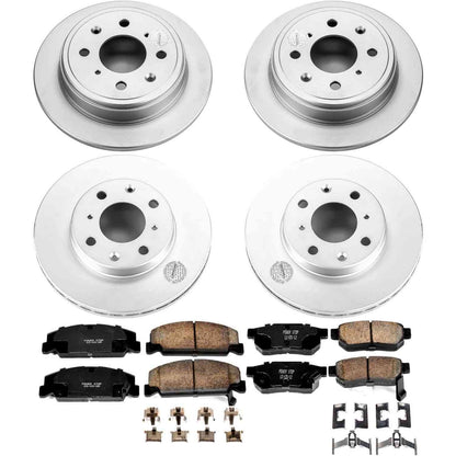 PowerStop Power Stop 92-95 Honda Civic Front & Rear Z17 Evolution Geomet Coated Brake Kit CRK700