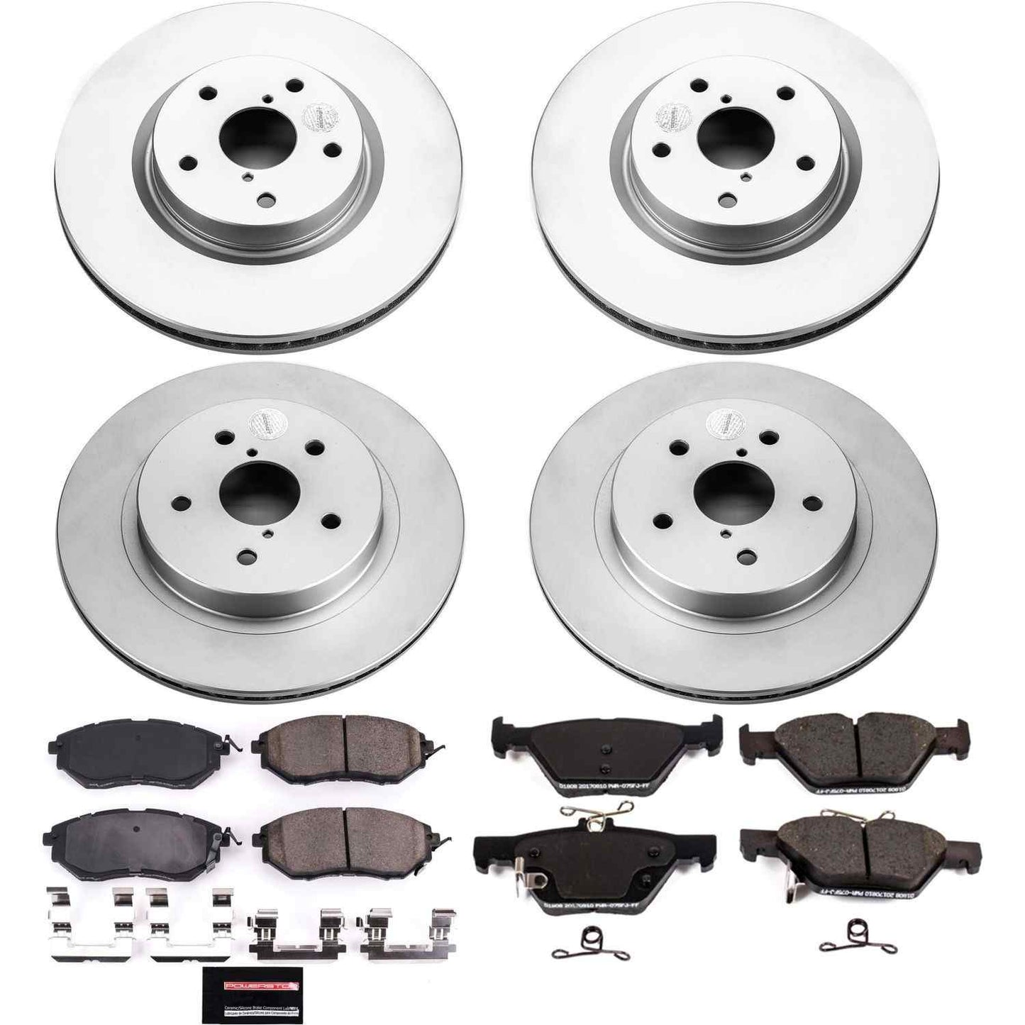 PowerStop Power Stop 15-18 Subaru Legacy Front & Rear Z17 Evolution Geomet Coated Brake Kit CRK7028