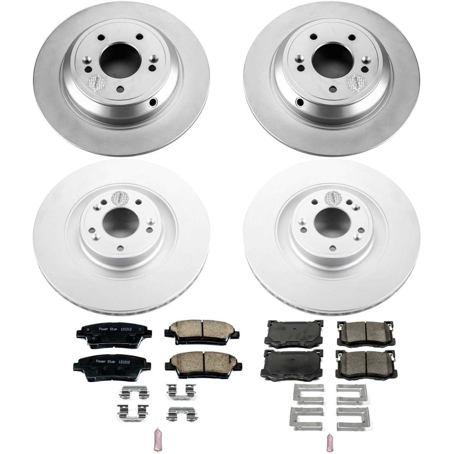 PowerStop Power Stop 15-16 Hyundai Genesis Front & Rear Z17 Evolution Geomet Coated Brake Kit CRK7029