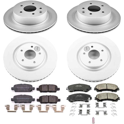 PowerStop Power Stop 14-19 Nissan Rogue Front & Rear Z17 Evolution Geomet Coated Brake Kit CRK7033