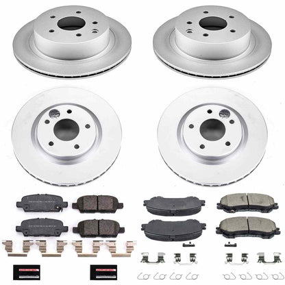 PowerStop Power Stop 14-19 Nissan Rogue Front & Rear Z17 Evolution Geomet Coated Brake Kit CRK7035