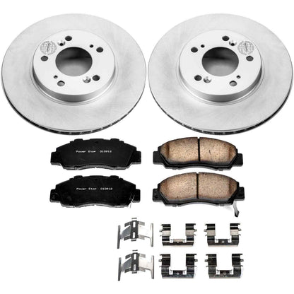 PowerStop Power Stop 97-01 Acura Integra Front Z17 Evolution Geomet Coated Brake Kit CRK704