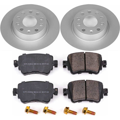 PowerStop Power Stop 15-18 Volkswagen Golf Rear Z23 Evolution Sport Coated Brake Kit CRK7053