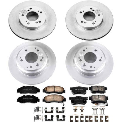 PowerStop Power Stop 96-98 Acura RL Front & Rear Z17 Evolution Geomet Coated Brake Kit CRK705