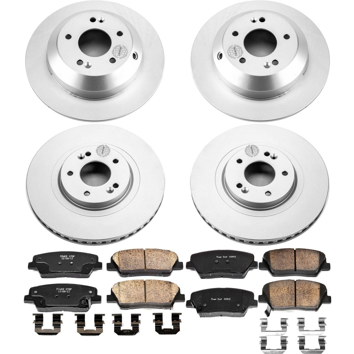 PowerStop Power Stop 15-19 Kia Sorento Front & Rear Z17 Evolution Geomet Coated Brake Kit CRK7063