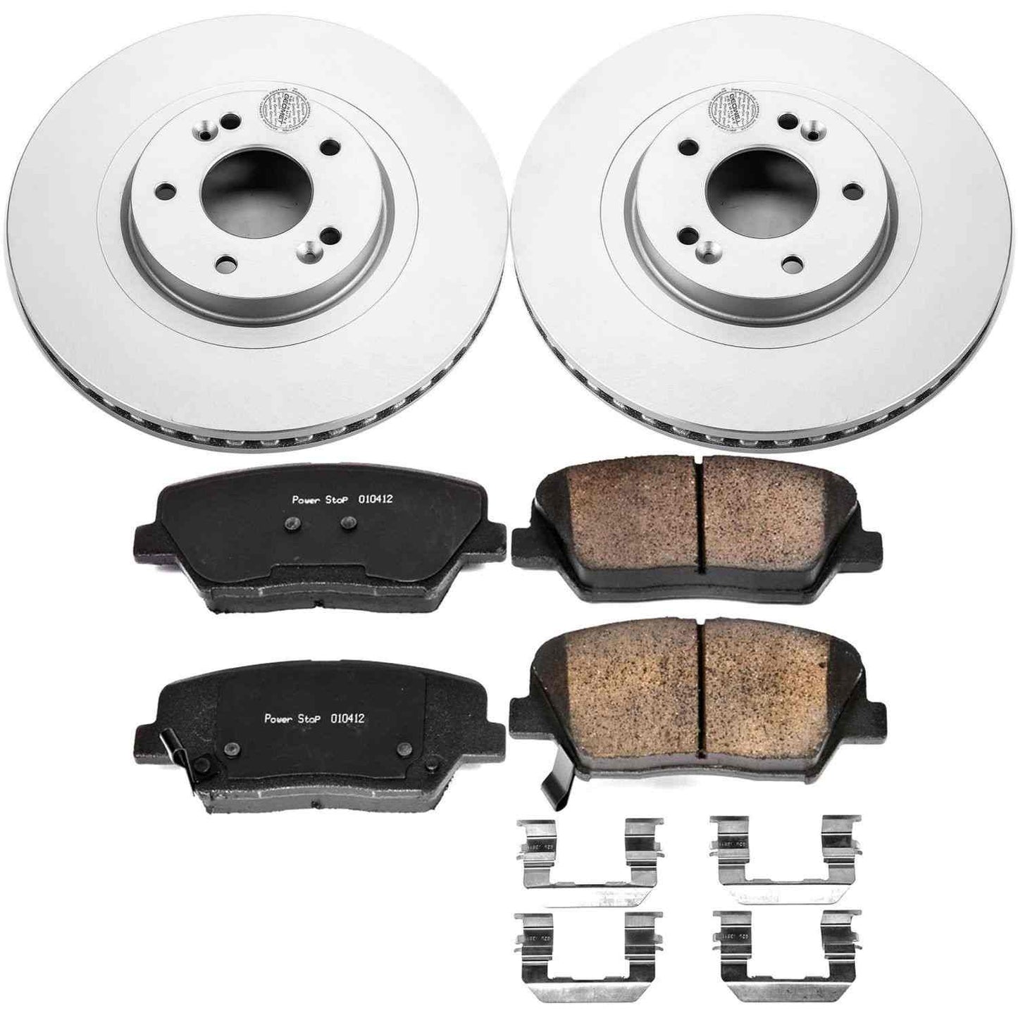 PowerStop Power Stop 13-18 Hyundai Santa Fe Sport Front Z17 Evolution Geomet Coated Brake Kit CRK7064