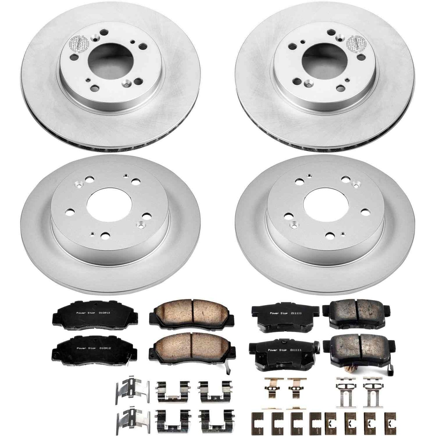 PowerStop Power Stop 97-01 Honda Prelude Front & Rear Z17 Evolution Geomet Coated Brake Kit CRK706