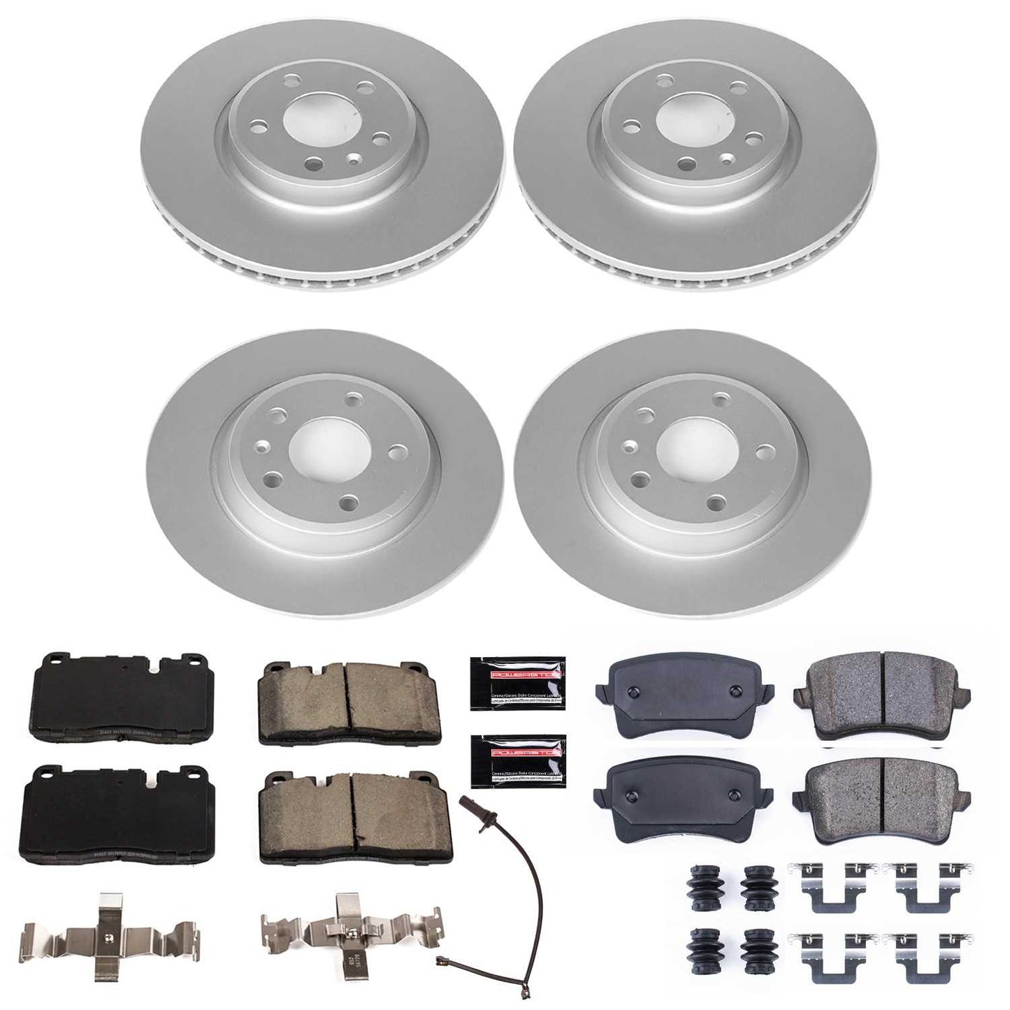 PowerStop Power Stop 2013 Audi Q5 Front & Rear Z23 Evolution Sport Coated Brake Kit CRK7096
