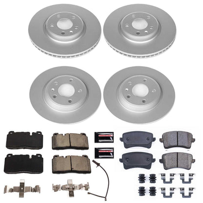 PowerStop Power Stop 2013 Audi Q5 Front & Rear Z23 Evolution Sport Coated Brake Kit CRK7096