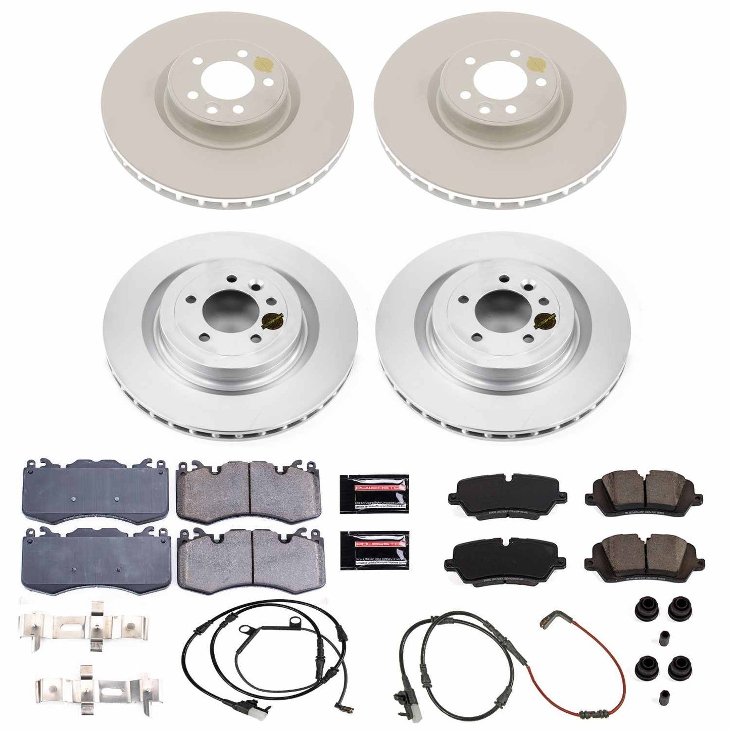 PowerStop Power Stop 13-17 Land Rover Range Rover Front & Rear Z23 Evolution Sport Coated Brake Kit CRK7101