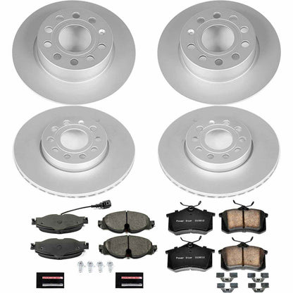 PowerStop Power Stop 15-16 Volkswagen Golf Front & Rear Z23 Evolution Sport Coated Brake Kit CRK7109