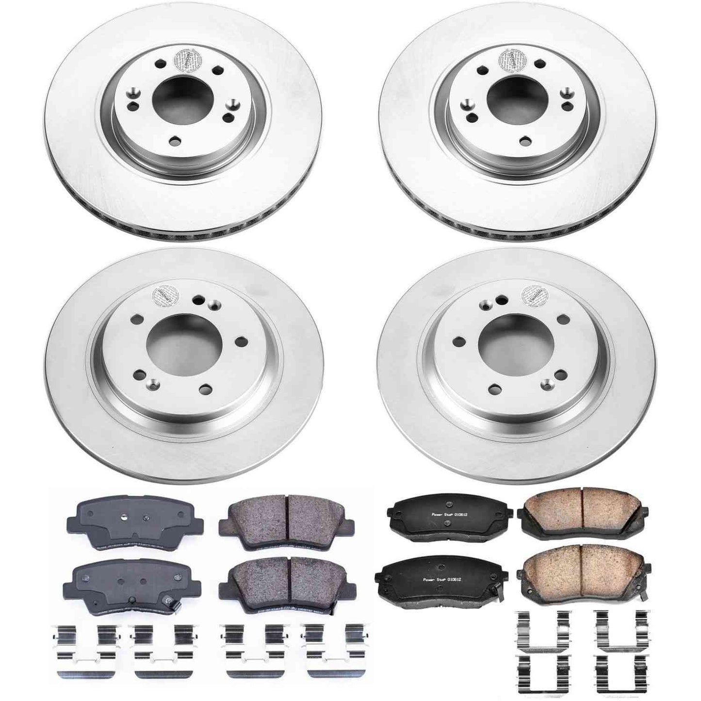 PowerStop Power Stop 2015 Hyundai Sonata Front & Rear Z17 Evolution Geomet Coated Brake Kit CRK7114