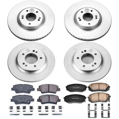 PowerStop Power Stop 2015 Hyundai Sonata Front & Rear Z17 Evolution Geomet Coated Brake Kit CRK7114