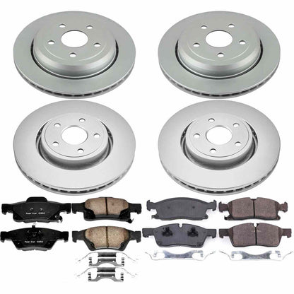 PowerStop Power Stop 16-19 Jeep Grand Cherokee Front & Rear Z17 Evolution Geomet Coated Brake Kit CRK7136