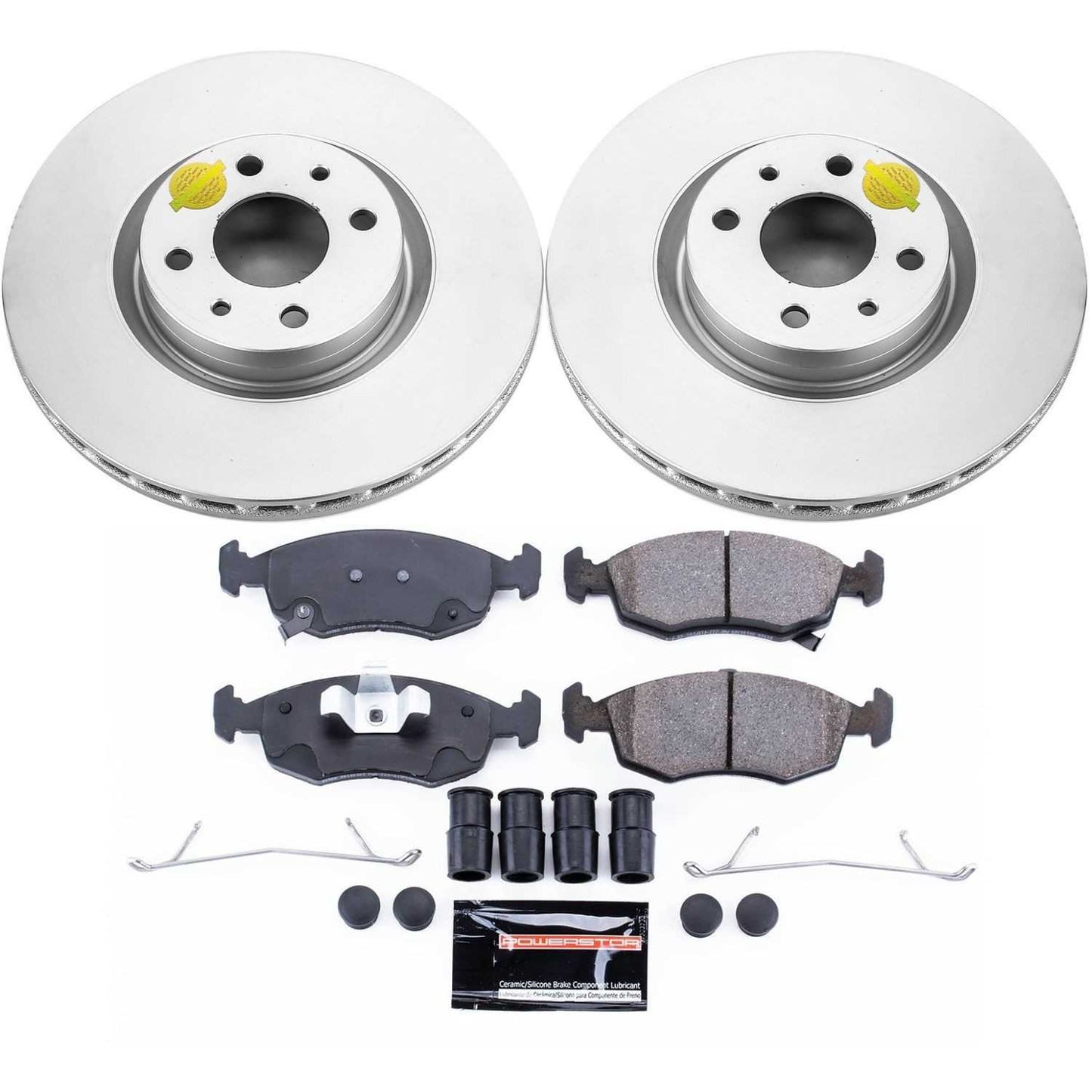 PowerStop Power Stop 13-18 Fiat 500 Front Z23 Evolution Sport Coated Brake Kit CRK7168
