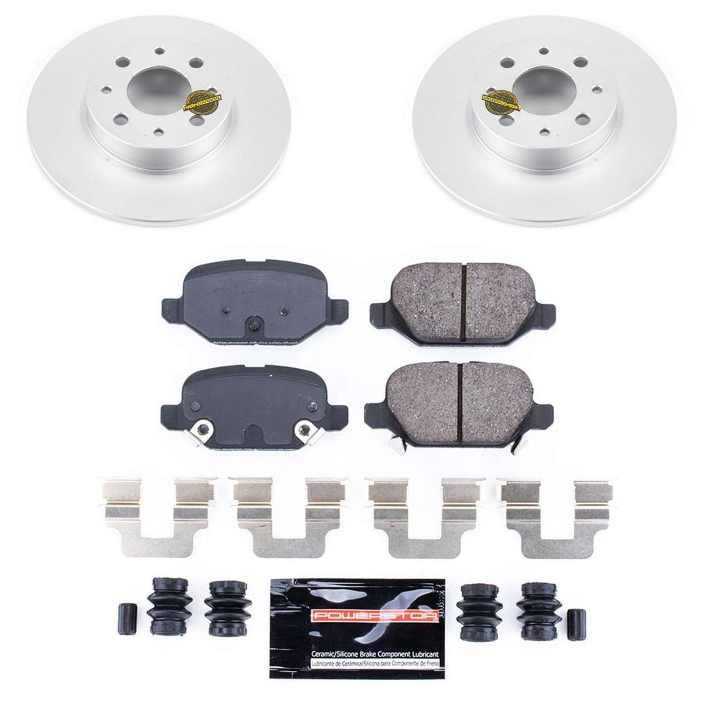 PowerStop Power Stop 13-18 Fiat 500 Rear Z23 Evolution Sport Coated Brake Kit CRK7169