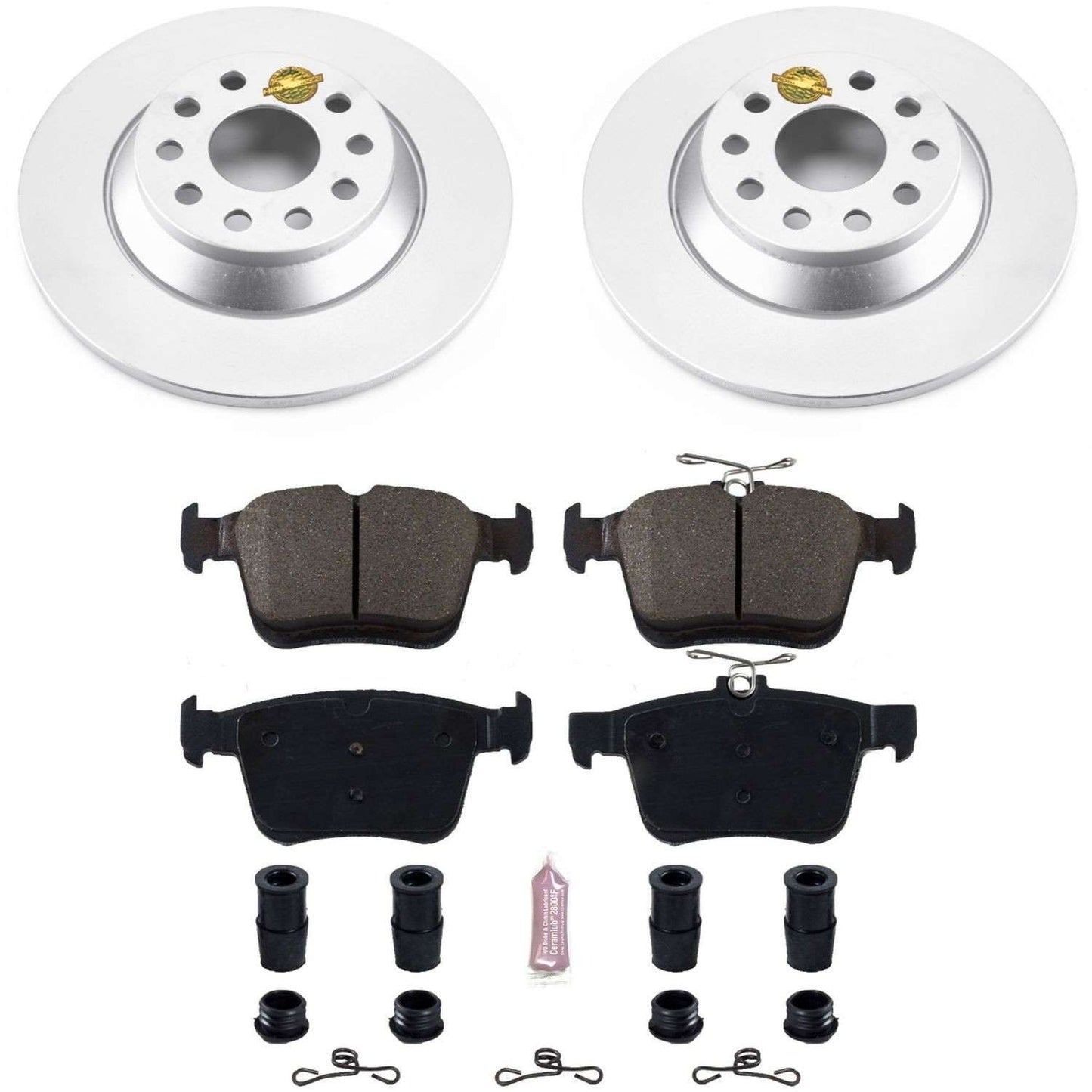 PowerStop Power Stop 16-18 Audi TT Quattro Rear Z23 Evolution Sport Coated Brake Kit CRK7176
