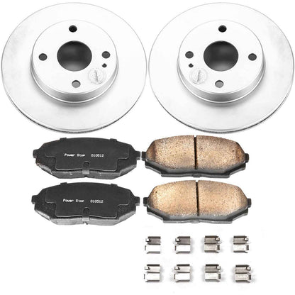 PowerStop Power Stop 90-93 Mazda Miata Front Z17 Evolution Geomet Coated Brake Kit CRK717