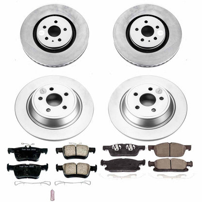 PowerStop Power Stop 15-19 Ford Edge Front & Rear Z17 Evolution Geomet Coated Brake Kit CRK7231