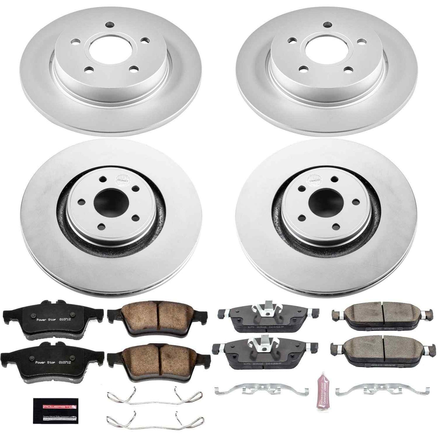 PowerStop Power Stop 15-18 Ford Focus Front & Rear Z17 Evolution Geomet Coated Brake Kit CRK7233